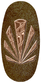 DASOV 602 BZ SH BR Bronze Sunburst Shimmer Brown Background